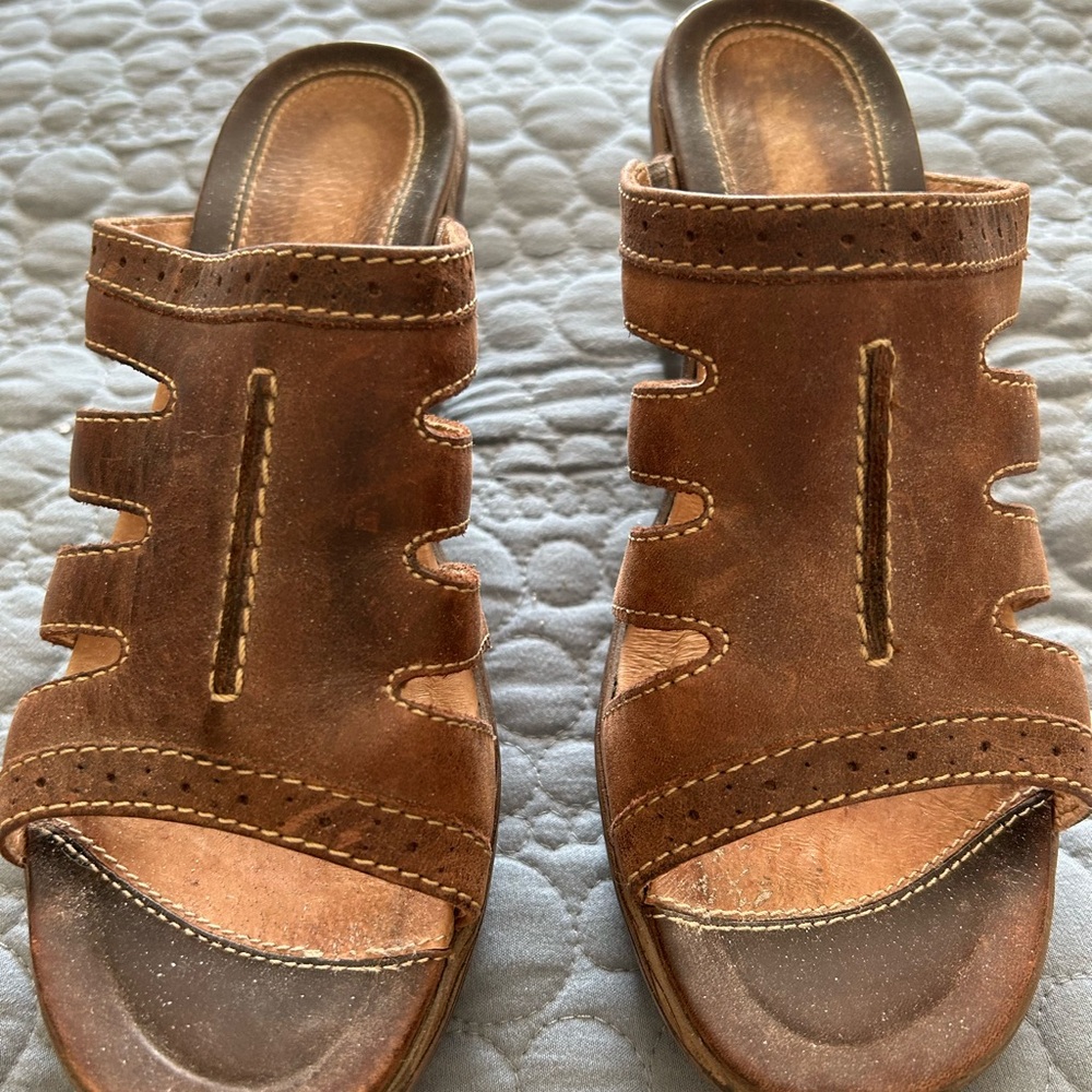 Sanita Brown Leather Sandals